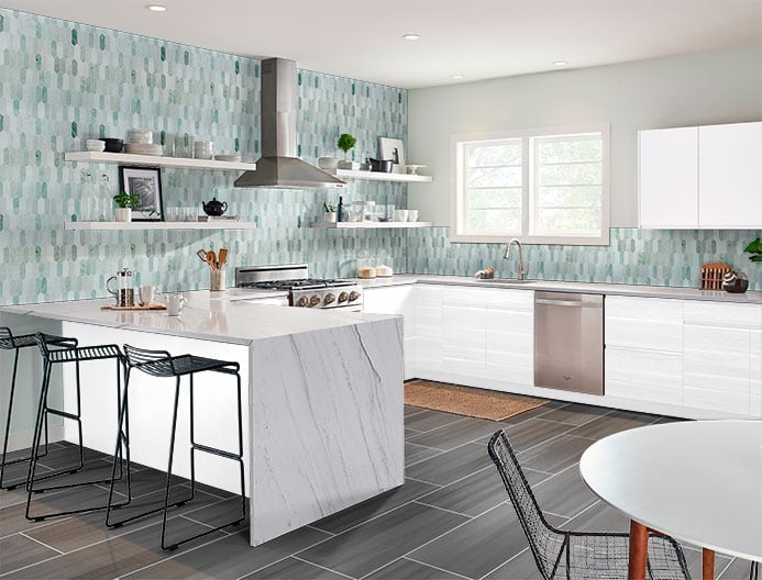 Icelandic Green Picket Polished Scene